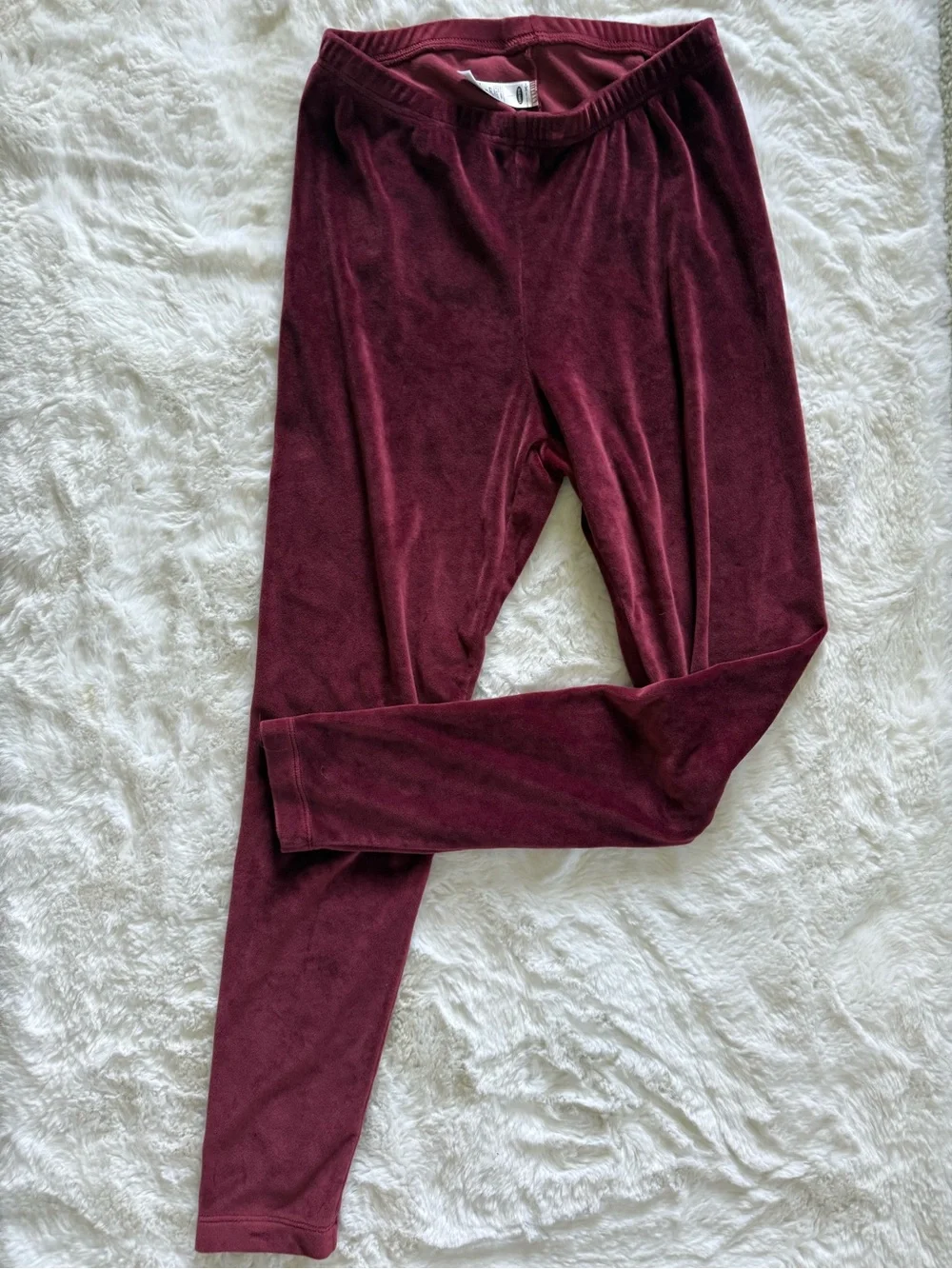 NWOT Old Navy High Waist Plush Velour Leggings - Burgundy